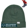 100% Merino Wool Beanie for Women, Men – Set Adult Skull Cap 17.5um & Socks(Olive)