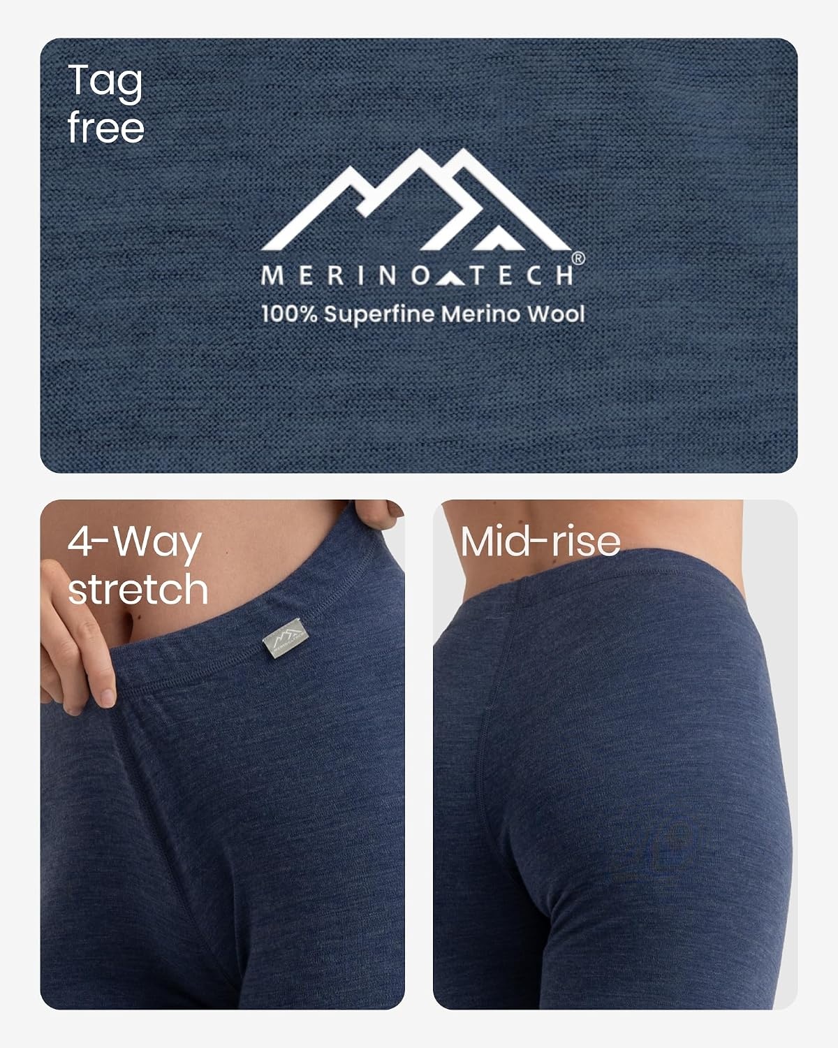 image:imageMerinotech 100 Merino Wool Base Layer Women Thermal Leggings Underwear320 Army Green