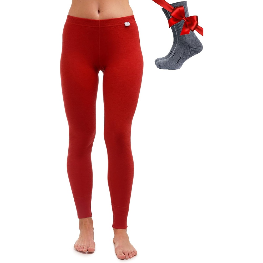image:imageMerinotech 100 Merino Wool Base Layer Women Thermal Leggings Underwear250 Cherry Red