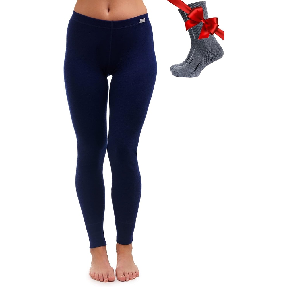 image:imageMerinotech 100 Merino Wool Base Layer Women Thermal Leggings Underwear250 Navy