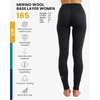 Merino.tech 100% Merino Wool Base Layer Women – Thermal Leggings Underwear(. 165 Heathered Black)