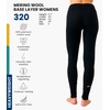Merino.tech 100% Merino Wool Base Layer Women – Thermal Leggings Underwear(. 320 Black)