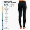 Merino.tech 100% Merino Wool Base Layer Women – Thermal Leggings Underwear(. 320 Charcoal Grey)