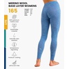 Merino.tech 100% Merino Wool Base Layer Women – Thermal Leggings Underwear(165 Deep Blue)