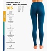Merino.tech 100% Merino Wool Base Layer Women – Thermal Leggings Underwear(165 Denim Blue)