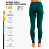 Merino.tech 100% Merino Wool Base Layer Women – Thermal Leggings Underwear(165 Forest Green)