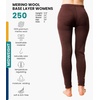 Merino.tech 100% Merino Wool Base Layer Women – Thermal Leggings Underwear(250 Chocolate)
