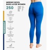Merino.tech 100% Merino Wool Base Layer Women – Thermal Leggings Underwear(250 Snowflake Navy)