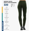 Merino.tech 100% Merino Wool Base Layer Women – Thermal Leggings Underwear(320 Army Green)