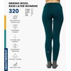 Merino.tech 100% Merino Wool Base Layer Women – Thermal Leggings Underwear(320 Deep Teal)
