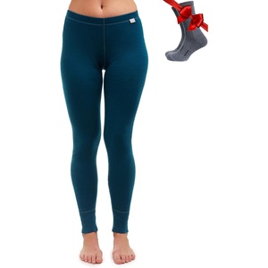 Merino.tech 100% Merino Wool Base Layer Women – Thermal Leggings Underwear(250 Deep Teal)