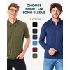 Merino.tech 100% Merino Wool Polo Shirt Men Quarter Zip Long, Short Sleeve(Bordo)
