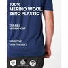 Merino.tech 100% Merino Wool Polo Shirt Men Quarter Zip Long, Short Sleeve(Dark Olive)