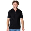Merino.tech 100% Merino Wool Polo Shirt Men Quarter Zip Long, Short Sleeve(Black)
