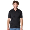 Merino.tech 100% Merino Wool Polo Shirt Men Quarter Zip Long, Short Sleeve(Charcoal Grey)